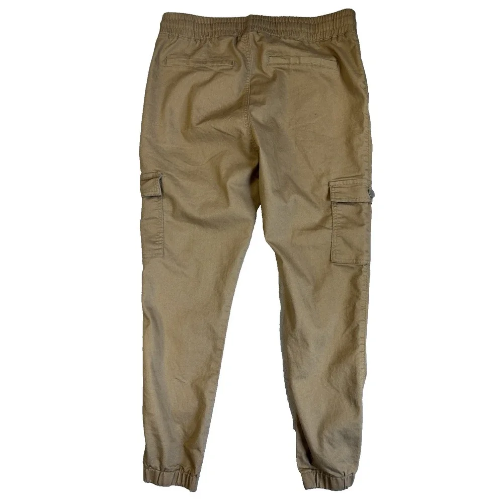 V.I.P. Juniors 17 Tan Twill Cargo Joggers‎ Athleisure Active Urban Streetwear